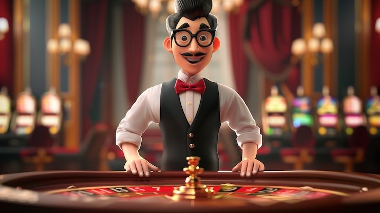 Layar permainan Fortune Rabbit menampilkan lima gulungan dengan simbol kelinci, koin emas, dan kristal